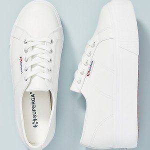 Superga FGLW Lace-Up Leather Sneakers